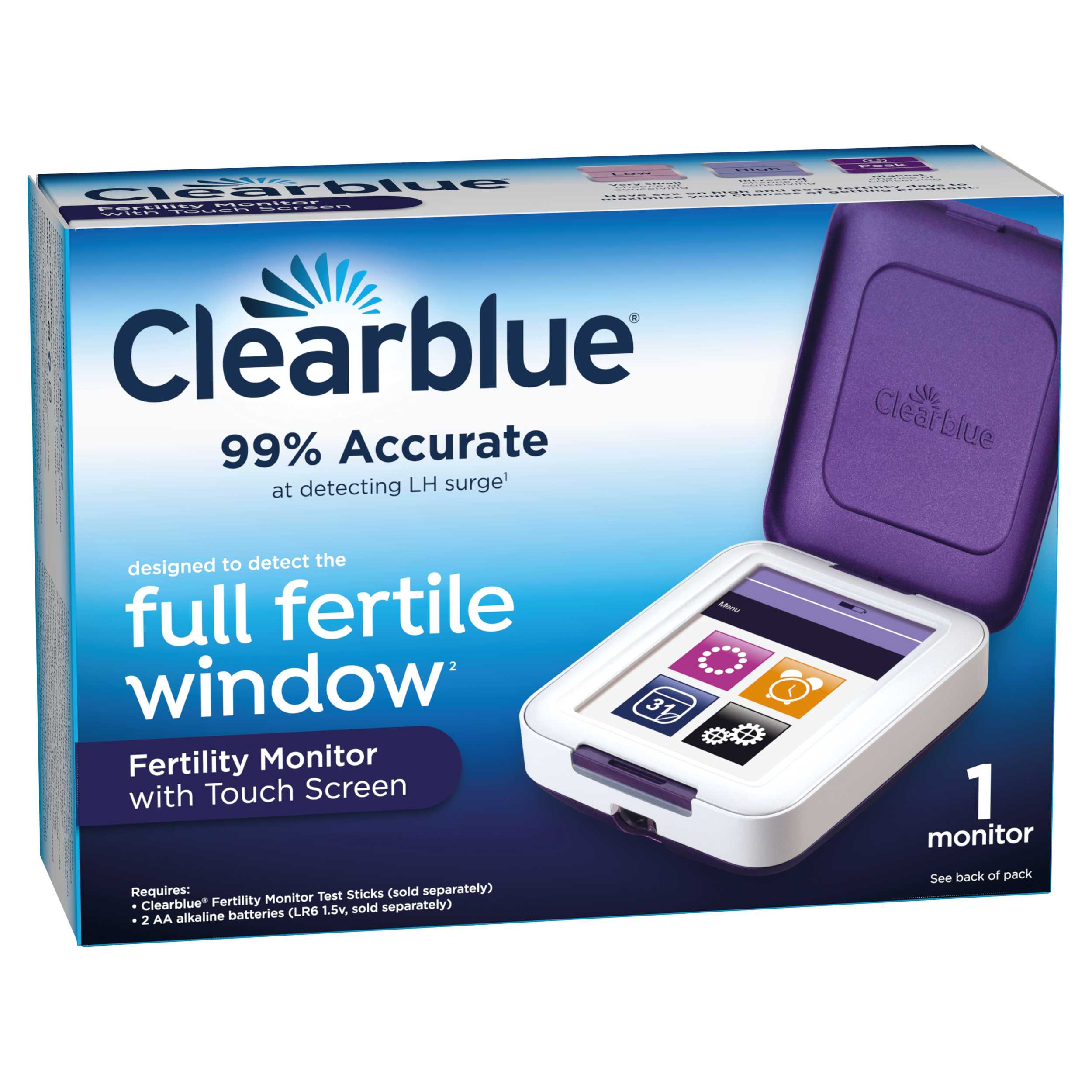 Clearblue Fertility Monitor, Touch Screen, Helps You Get Pregnant Faster :  : Health & Personal Care